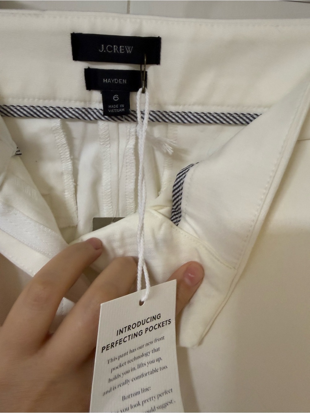 J. Crew Cream Hayden Pants - Picture 3 of 4